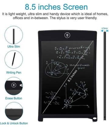 AURAPURO Kids Toys LCD Writing Tablet 8.5Inch E-Note Pad Best Birthday Gift for Girls Boys, Multicolor (SC1667)