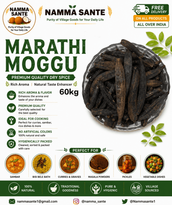 Marathi Moggu, Kopak Buds, Kapok Buds, Moggu Spice, Marathi Moggu Whole 60kg Marathi Moggu, Kopak Buds, Kapok Buds, Moggu Spice, Marathi Moggu Whole 60kg