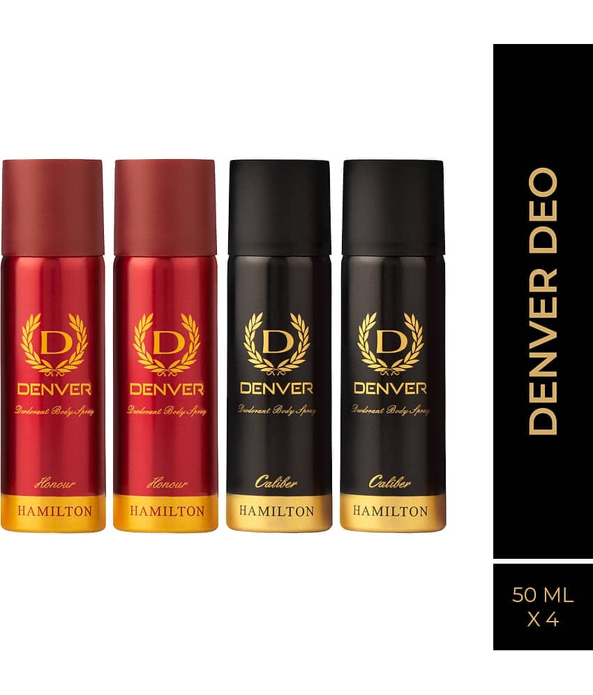 Denver Caliber & Honour Deo Nano Deodorant Spray for Men 50 ml ( Pack of 4 )