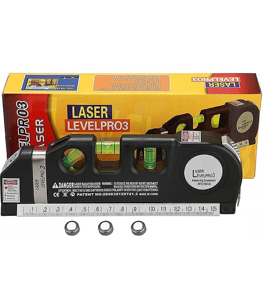 Eis Laser Level Pro 03 Plastic Horizon Vertical Measure Aligner Bubbles Ruler Multifunction Leveler Tool Black 03 | Horizon Vertical Measure Aligner Bubbles Ruler Multifunction Pack 1