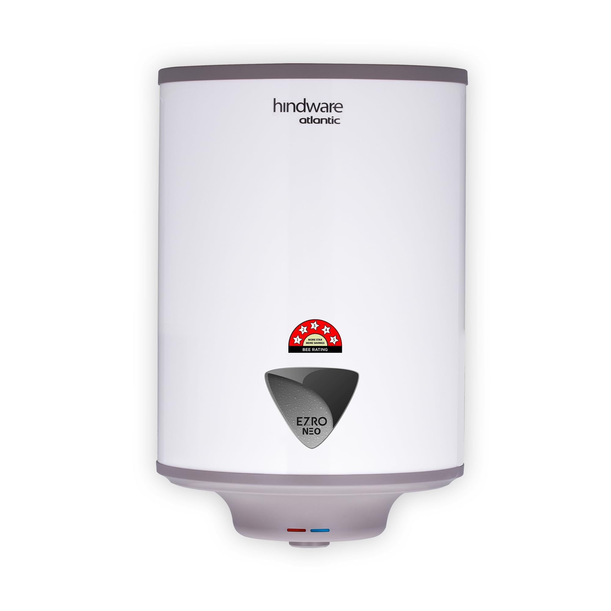 Hindware Smart Appliances Ezro Neo 15L Storage Water Heater With Glass-Lined Tank, 5-Star Rating And Temperature Control Knob (White and Grey) Hindware Smart Appliances Ezro Neo 15L Storage Water Heater With Glass-Lined Tank, 5-Star Rating And Temperatur