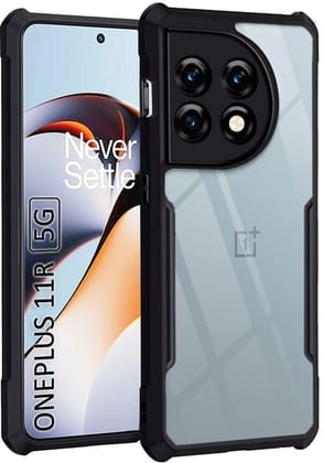 PLUGTECH Slim Shockproof Case | Matte Black Soft | Drop Protection | Precise Cutouts | Premium Mobile Cover for OnePlus 11R