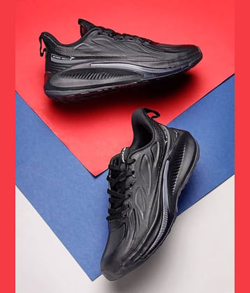 Action TURBO-2101 Black Men's Sports Running Shoes