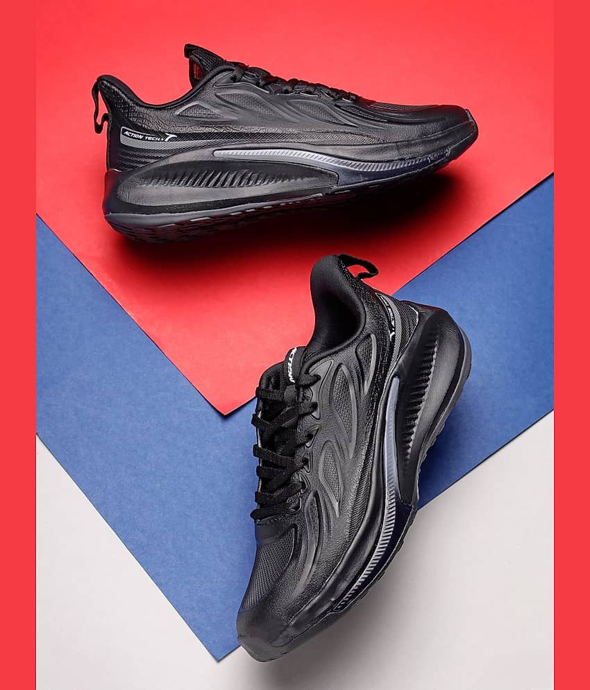 Action TURBO-2101 Black Men's Sports Running Shoes