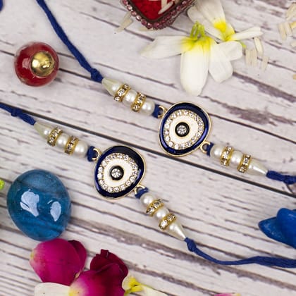 Craftlayout Set Of 2 Handmade Evil Eye Designer Rakhi For Brother