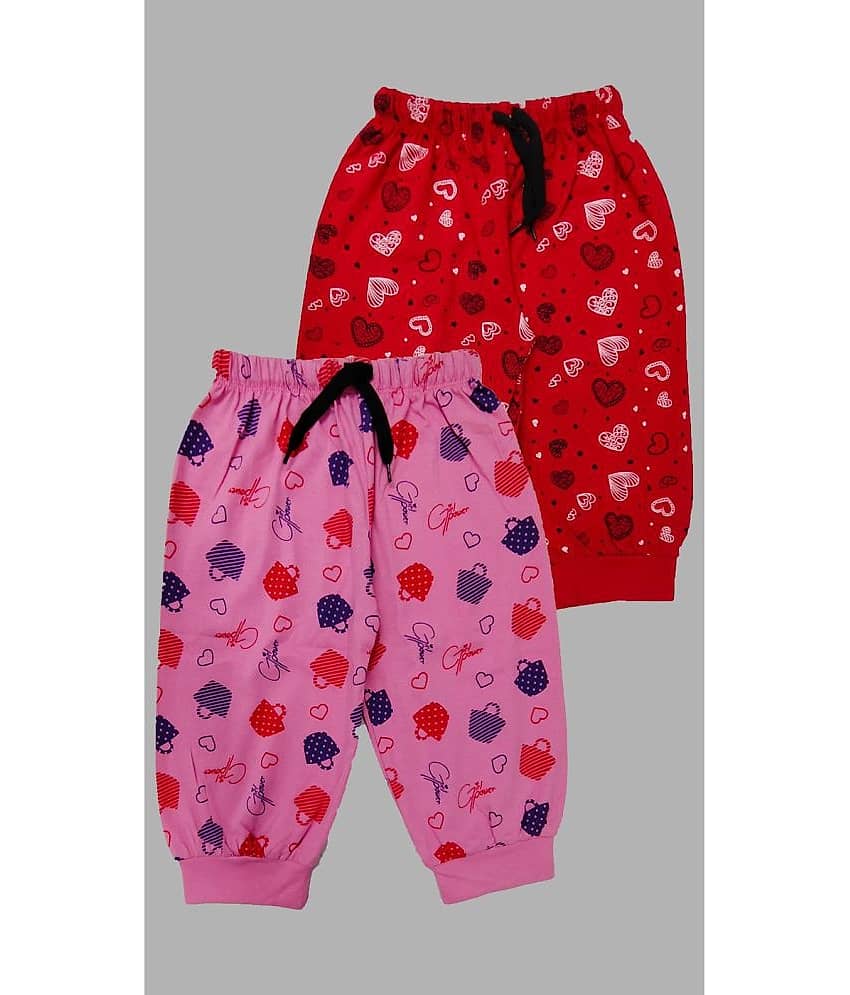 Little Funky Pack of 2 Girls Cotton Capris ( Multicolor )