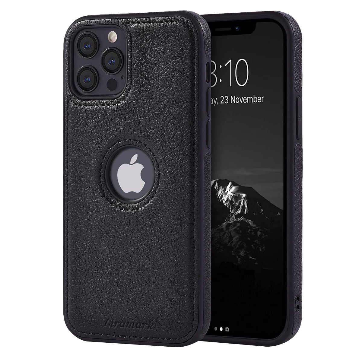 LIRAMARK PU Leather Flexible Back Cover Case Designed for iPhone 12 Pro