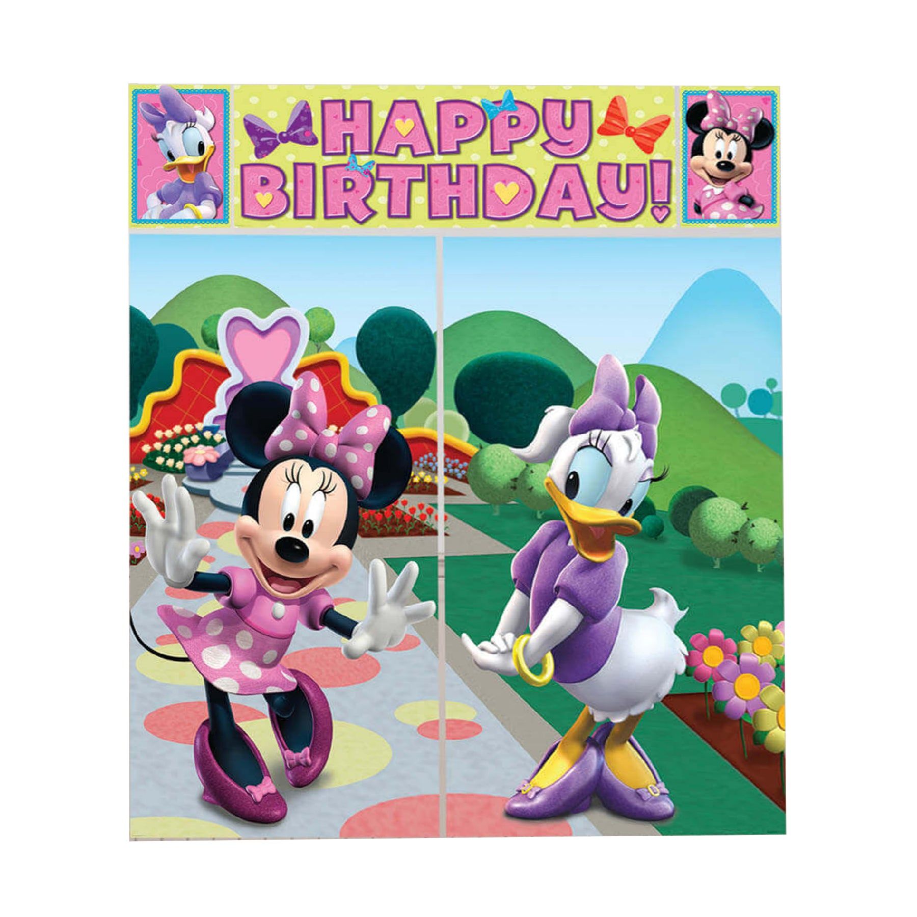 Minnie Mouse Scene Setter for Party Decor - 65 inches X 59 inches - 5PC