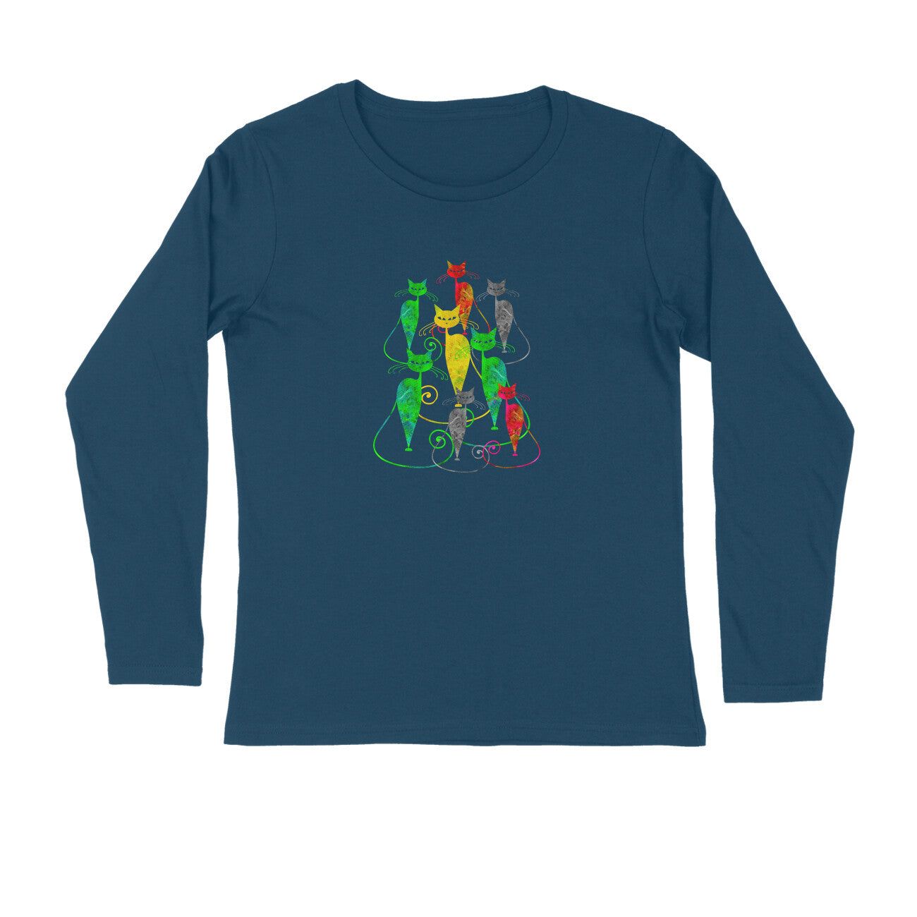Full Sleeves Round Neck (Men) - Sassy Kitties (3 Colours)