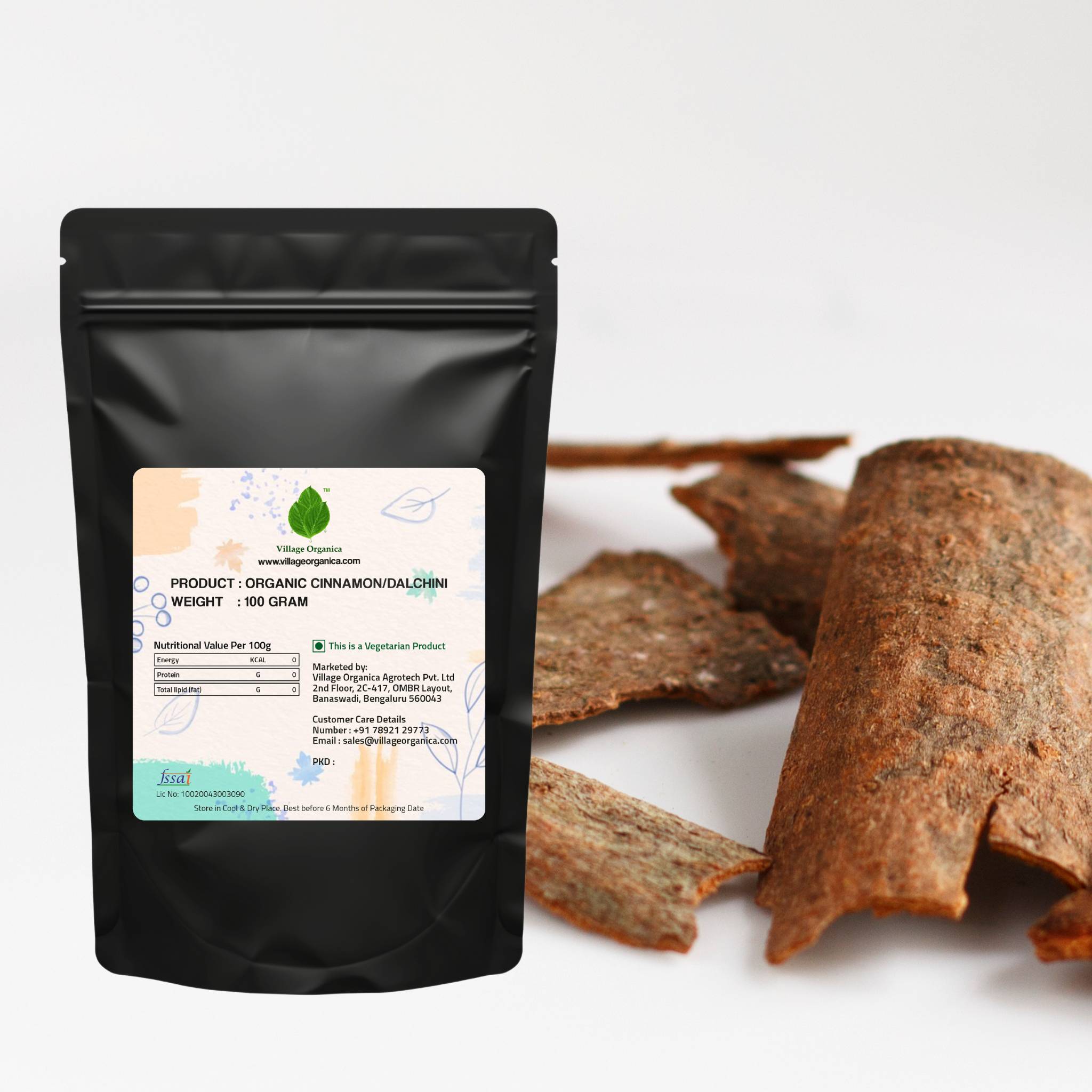 Organic Cinnamon (Dalchini) - 100g