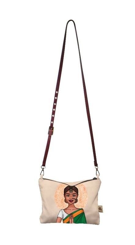 Printed Canvas Sling Bag