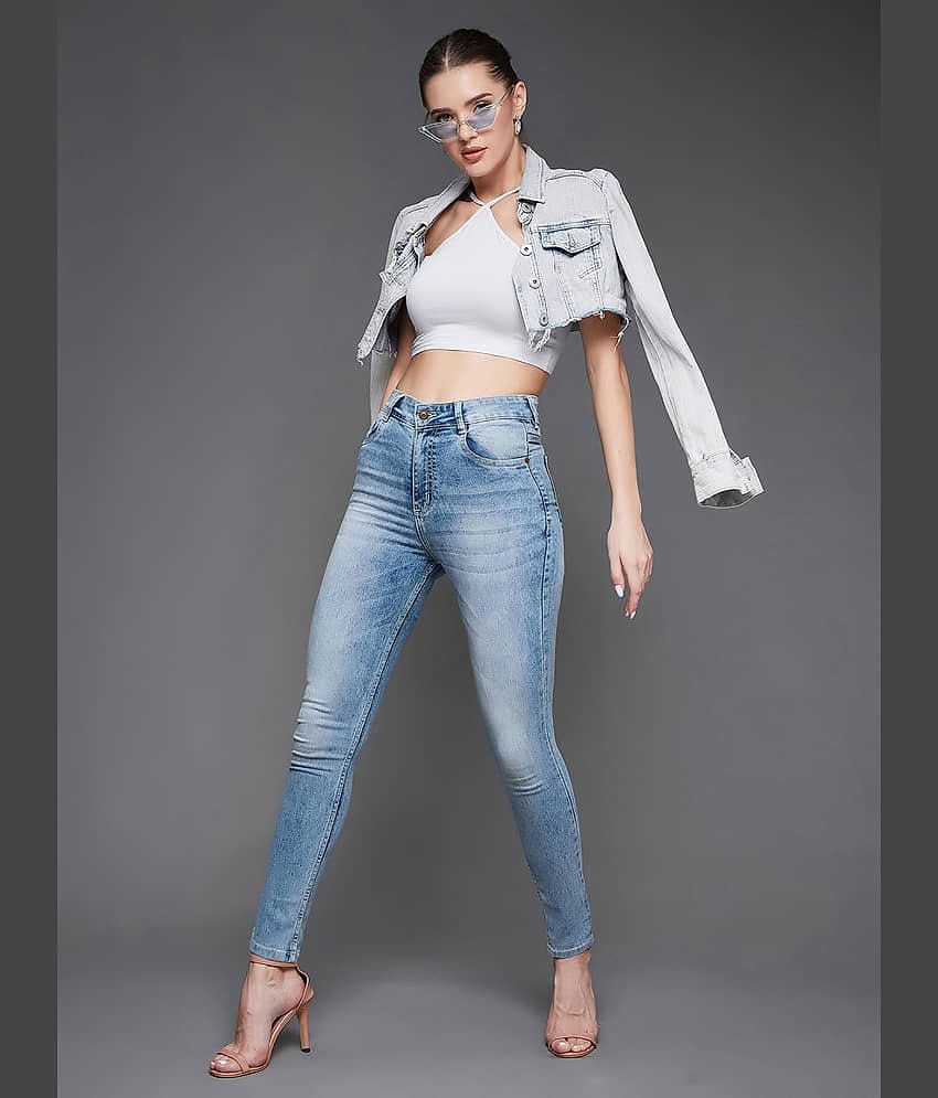 Miss Chase - Light Blue Denim Slim Fit Women's Jeans ( Pack of 1 )