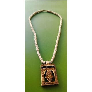 Shyam Baba Tulsi Mala Beads Wood Necklace