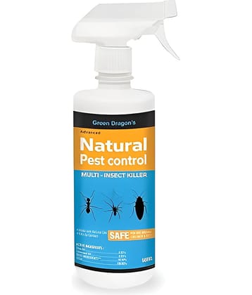 Green Dragon's Natural & Organic | Advanced Natural Ant, Fly, Cockroach, Spider, Mosquito, Silver Fish & Flea Control Multi Insect Killer Spray Made With Plant-Based Oils 500ml