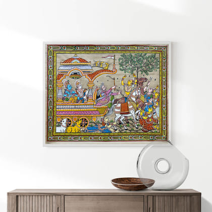 Mathura Vije Tussar Painting Mathura Vije Tussar Painting