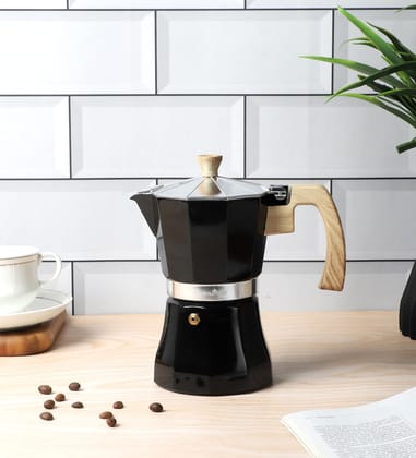 NATURALLYOURS ALUMINIUMWARES - MOKA POT COFFEE MAKER 300 ML (black)