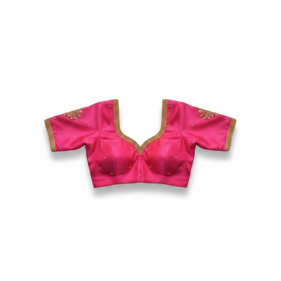 Women's Embroidered Pink Ethnic Blouse