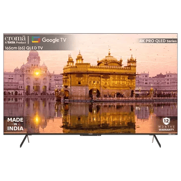 Croma 65 inch QLED 4K Ultra HD Google TV with Dolby Vision & Dolby Atmos (2024 model)