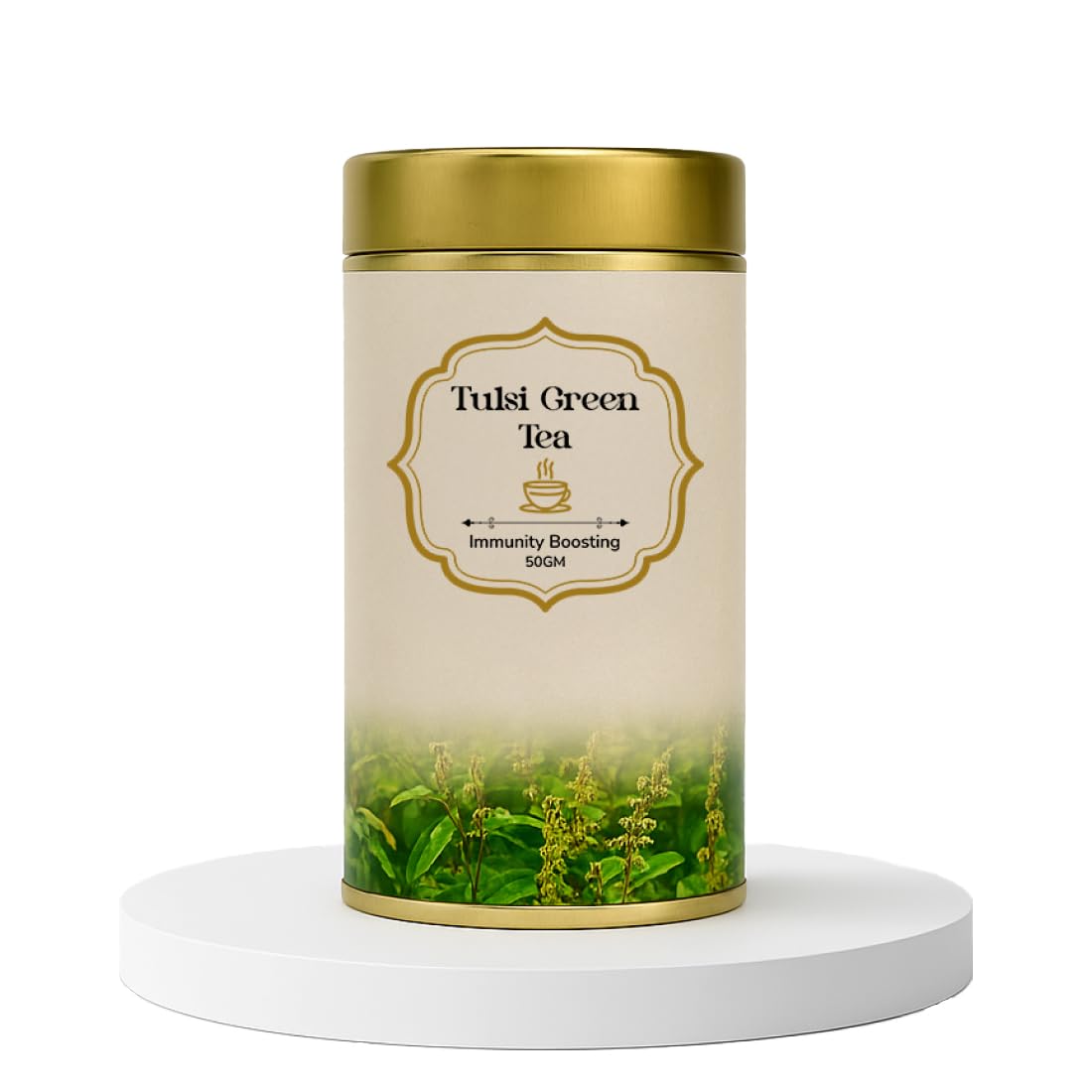 Be Me Tulsi Green Tea - 50 Grams| Antioxidant-Rich & Caffeine-Free| 100% Pure Green Tea & Holy Basil (Tulsi)| Supports Hormonal Balance, Stress Relief, Digestion & Radiant Skin