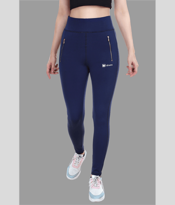 IDASS - Lycra Slim Fit Blue Women's Tights ( Pack of 1 )