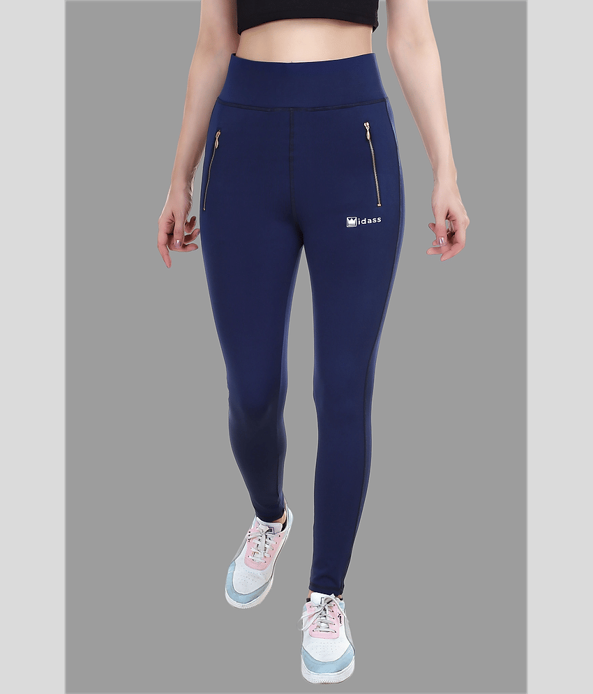 IDASS - Lycra Slim Fit Blue Women's Tights ( Pack of 1 )