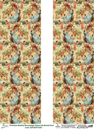 Brand Zero Premium Quality Decoupage Paper Pack of Two - Design Code: BZPQDP10260