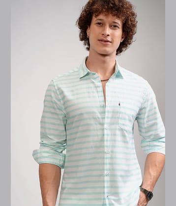 Highlander 100% Cotton Slim Fit Striped Full Sleeves Men's Casual Shirt - Multicolor ( Pack of 1 )