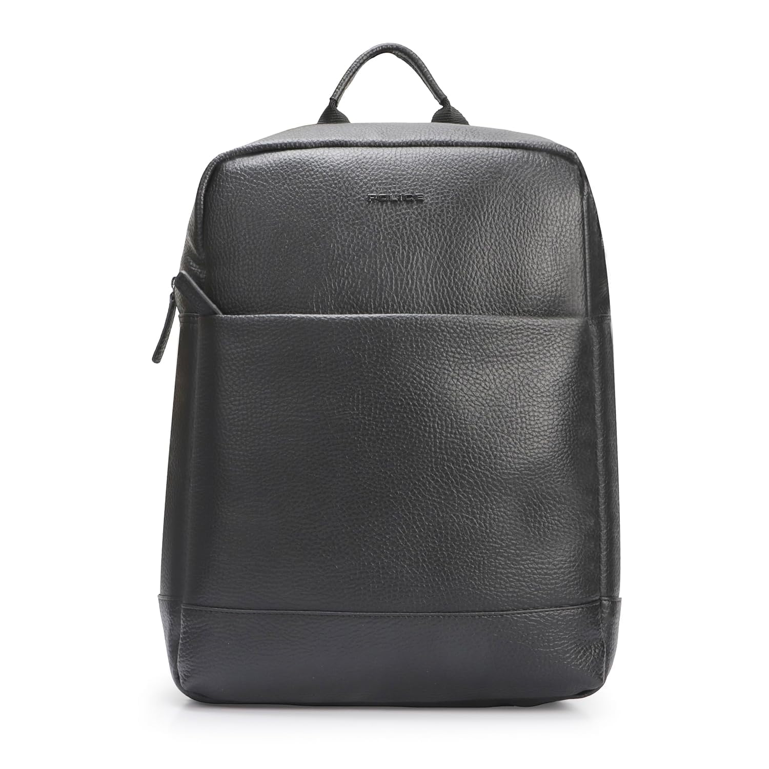 POLICE 20 Ltrs Vegan Leather (Upto 15 inch) Black Laptop Backpack Water Resistant Sustainable Bags with Water Proof Zippers-Unisex