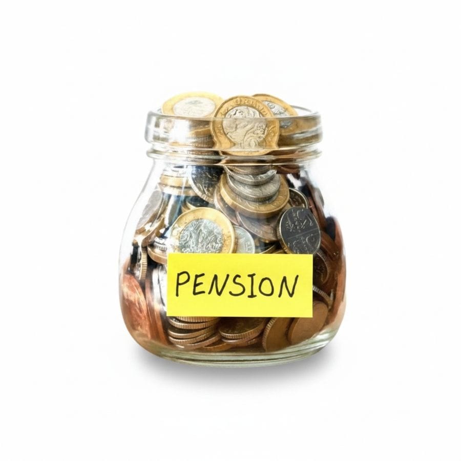 Glass Pension Savings Jar