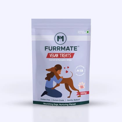 FURRMATE Vegan Dog Treats | Carrot & Pumpkin Bites 2 PACK