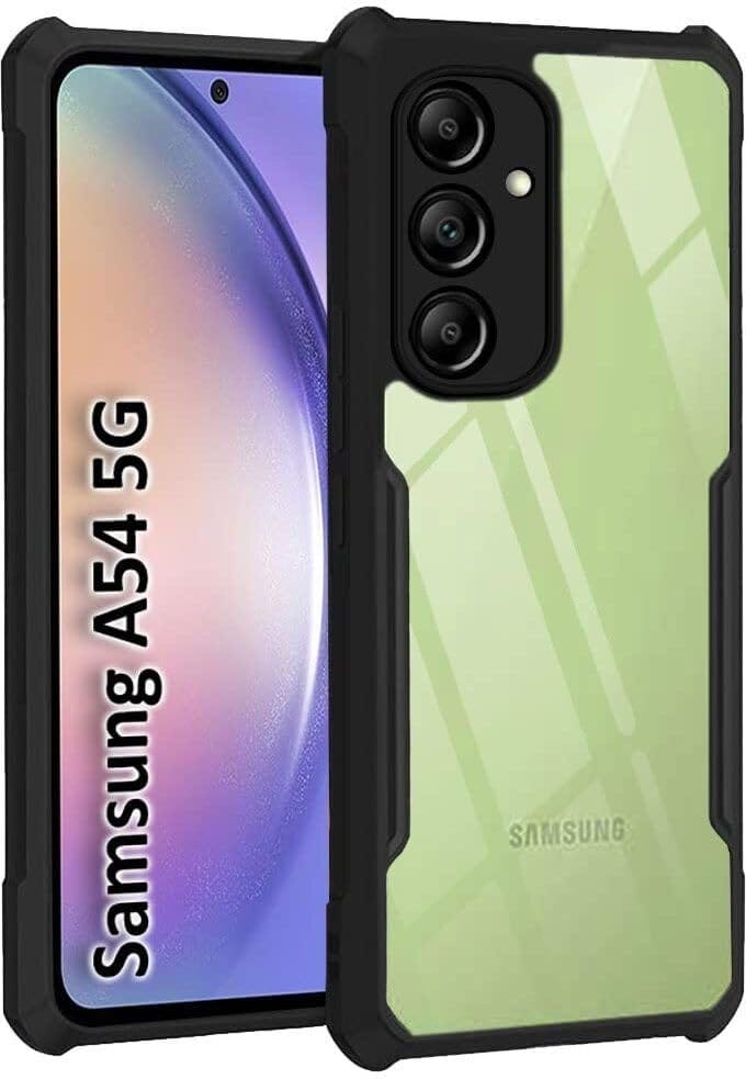 PLUGTECH Slim Shockproof Case | Matte Black Soft | Drop Protection | Precise Cutouts | Premium Mobile Cover for Samsung Galaxy A54