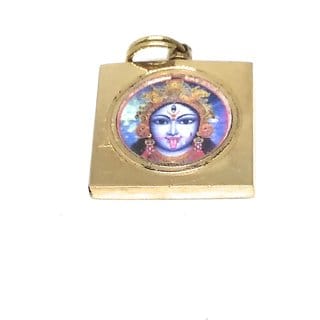 Ashtadhatu Kali Mata Vashikaran Yantra Locket With Mantra In Square Gold Plated For Impress  Attract Any Person