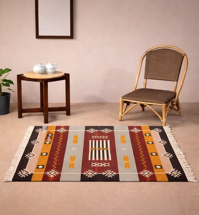 Handloom Punja Durrie Floor Rug Handloom Punja Durrie Floor Rug