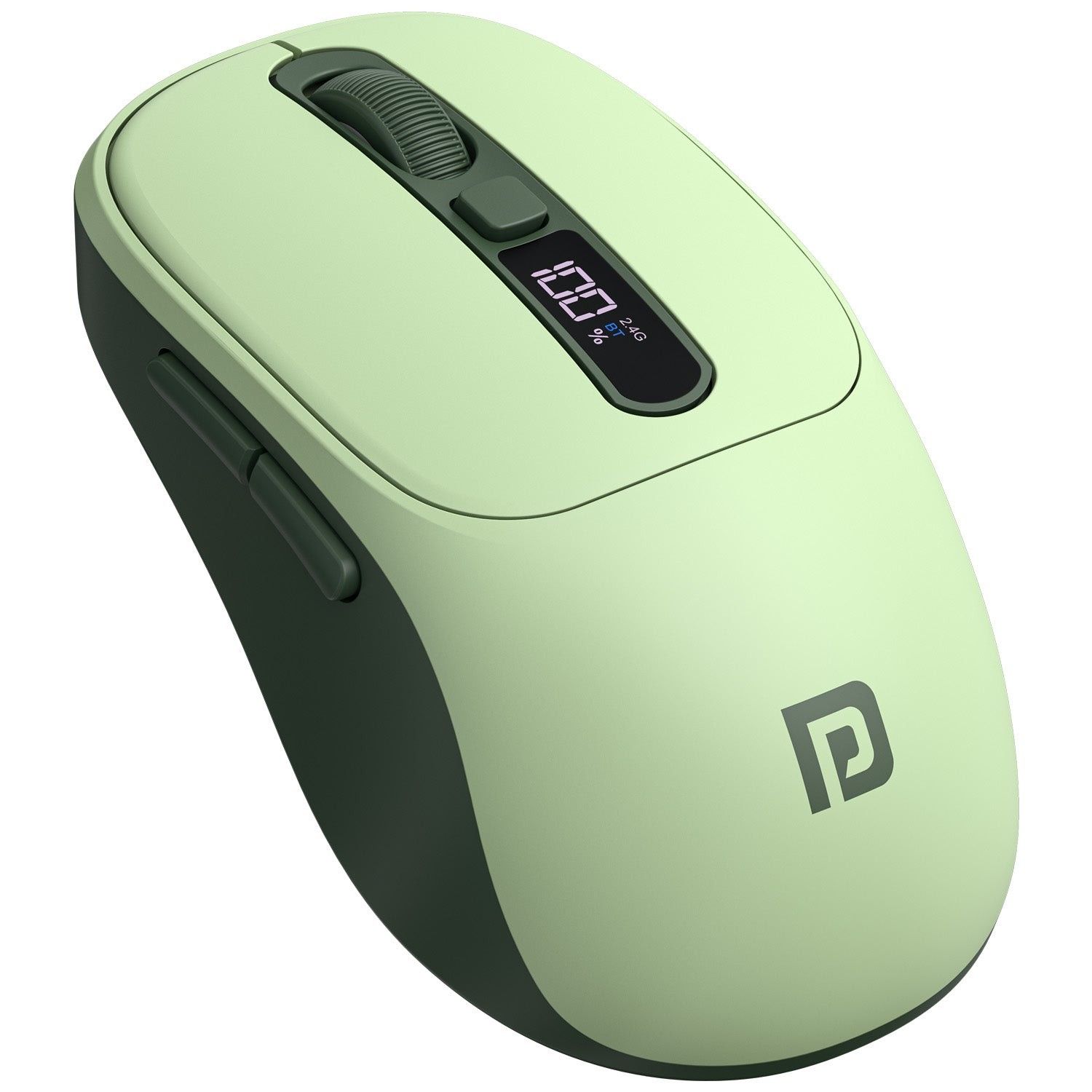 Portronics Toad 9 Wireless Bluetooth Mouse, Dual Wireless (BT + 2.4GHz), Smart LED Display - Green