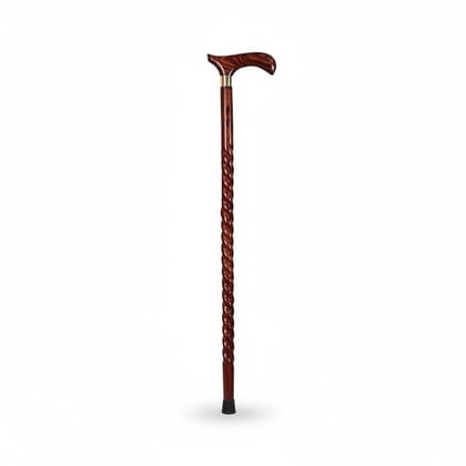 Elederly People Classic Twisted Wooden Walking Stick