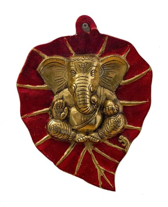 DreamKraft 12Inch Leaf Ganesh Wall Hanging with Meena Kari Work for Home Decor (29.5 x22.5x5 cm) DreamKraft 12Inch Leaf Ganesh Wall Hanging with Meena Kari Work for Home Decor (29.5 x22.5x5 cm)