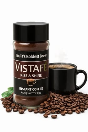 Vistafe Rise & Shine Pure Instant Coffee for Strong Energy