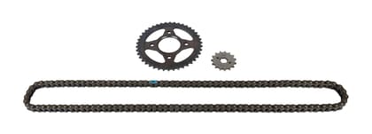 Hero Genuine Chain Sprocket Kit for Achiever 150 | High Carbon Steel | Maximum Power Transfer | OEM Fit | Heat Treated Durability | Smooth Ride Performance - 20K910S
