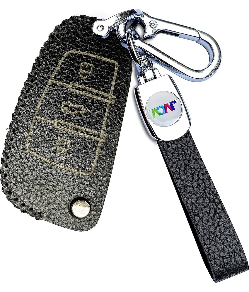 Soft Handmade Lychee Pattern Leather Key Cover Compatible with Audi A1 A3 A6 Q2 Q3 Q7 TT TTS R8 S3 S6 RS3 Folding Key