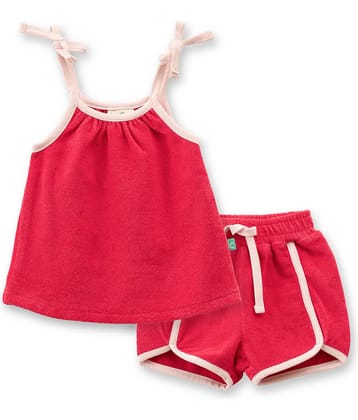 JusCubs Girls Jersey Infants Solid Set - Red