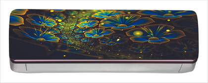 DreamKraft Decorative Flowers AC Sticker (Multicolor PVC Vinyl, 30cm X 91cm)