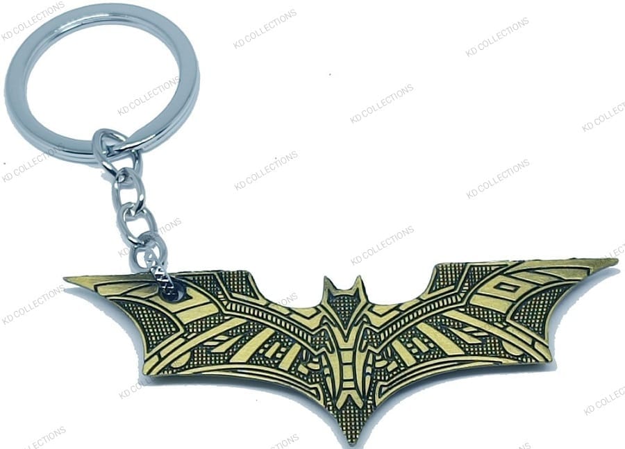 KD COLLECTIONS Batman Keychain For Bike & Cars – Golden Color – Pack Of 1 Keychain