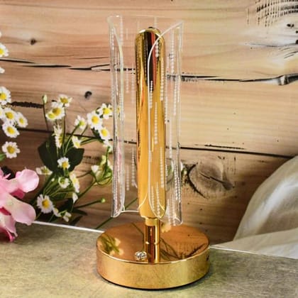 Luxury Tall Cylinder Shape Crystal Table Lamp (1 Pc)
