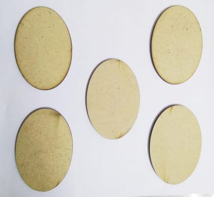 MDF Oval Magnet / Pendant / Tag Base - 5 pcs (Without Hole)