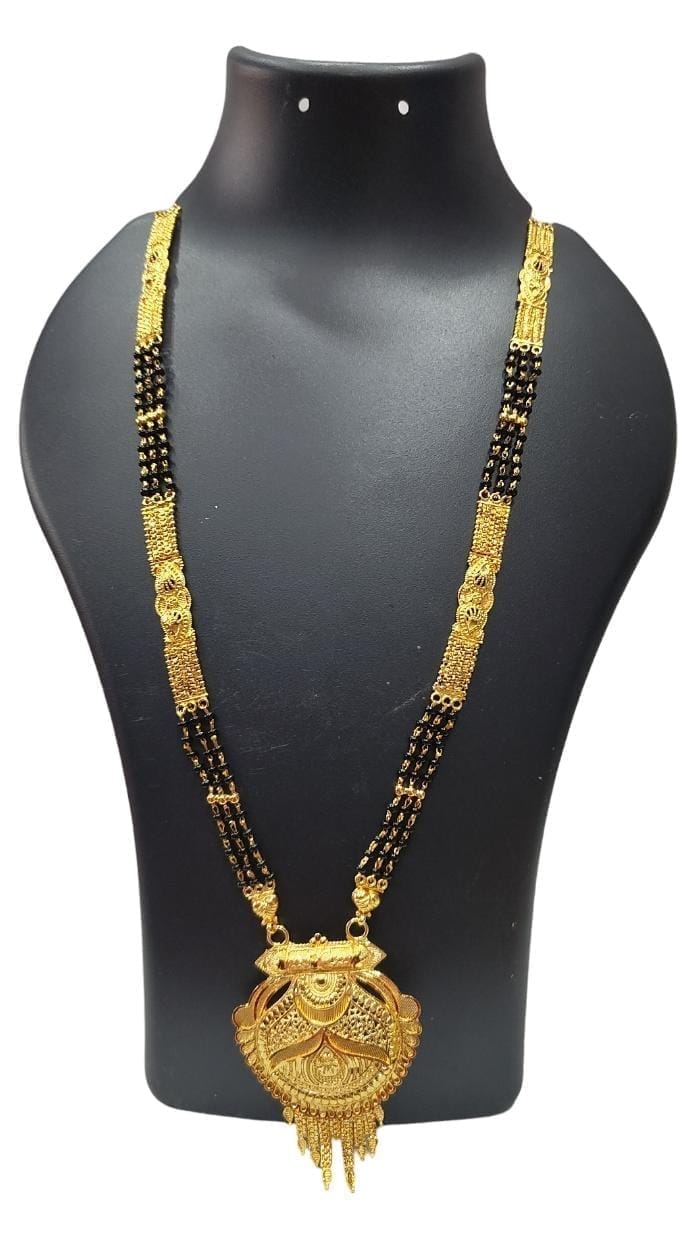 Gold Plated Traditional Marathi Mangalsutra for Women