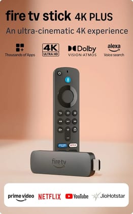 Amazon Fire TV Stick 4K Plus (newest model), Alexa Voice Search, Cinematic 4K streaming with HDR10+, Wi-Fi 6, Dolby Vision/Atmos