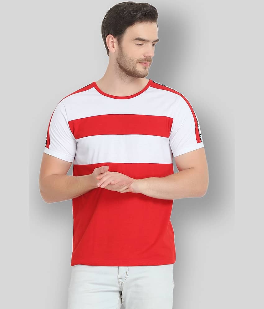 Glito Pack of 1 Cotton Blend Regular Fit Men's T-Shirt ( Red )