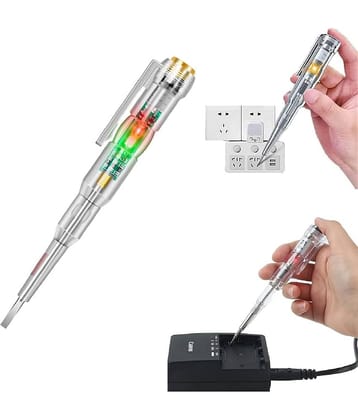 Electrical Tester Pen, 70-250V Induction Power Detector, Non-Contact AC Voltage Tester with LED Light & Screwdriver for Circuit Testing, Multi-Function Voltage Test Pen