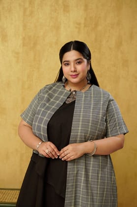 Beautiful Black Green Combo Indo-western