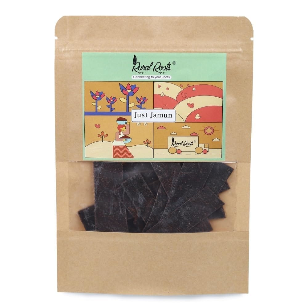 Rural Roots Just Jamun 100g | Natural Sweet & Tangy Treat | Healthy Indian Plum Snack | Guilt-Free Indulgence | Digestive Support
